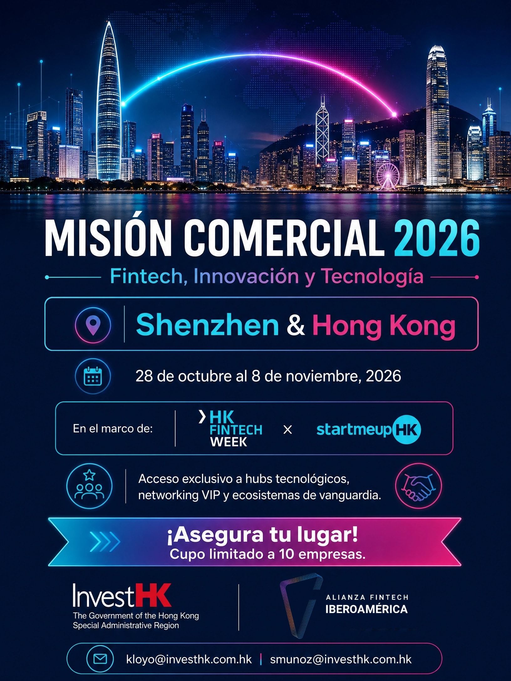 Flyer Misión Comercial 2026 – Shenzhen & Hong Kong